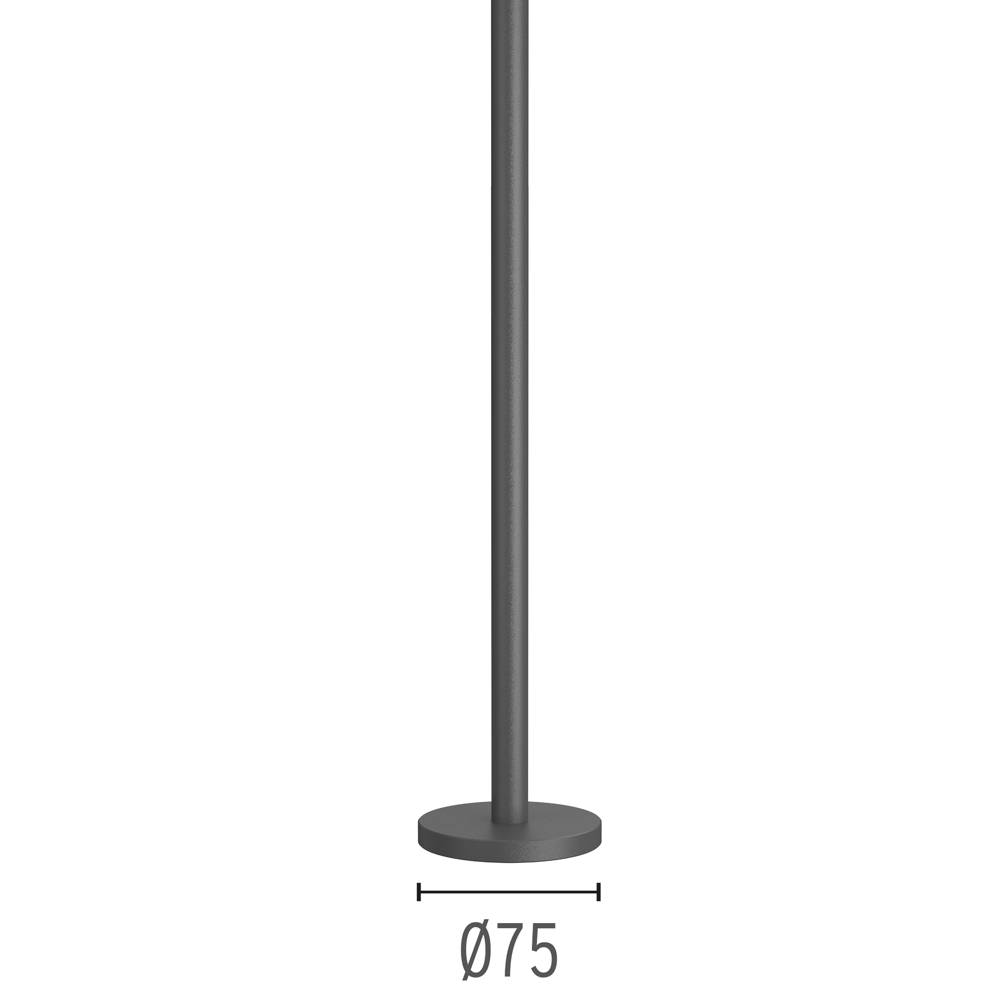 Pole with base H 600 mm Anthracite F004Z020033 accessory Flos